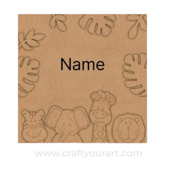 Jungle Theme Nameplate MDF Design 1