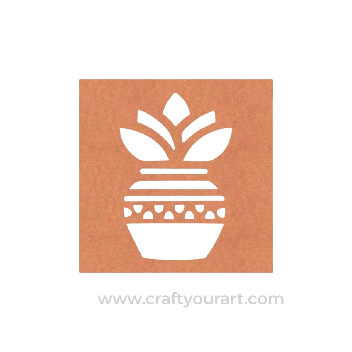 Kalash Matka Base Cutout MDF Design 1