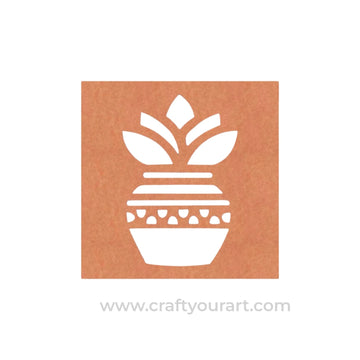 Kalash Matka Base Cutout MDF Design 1