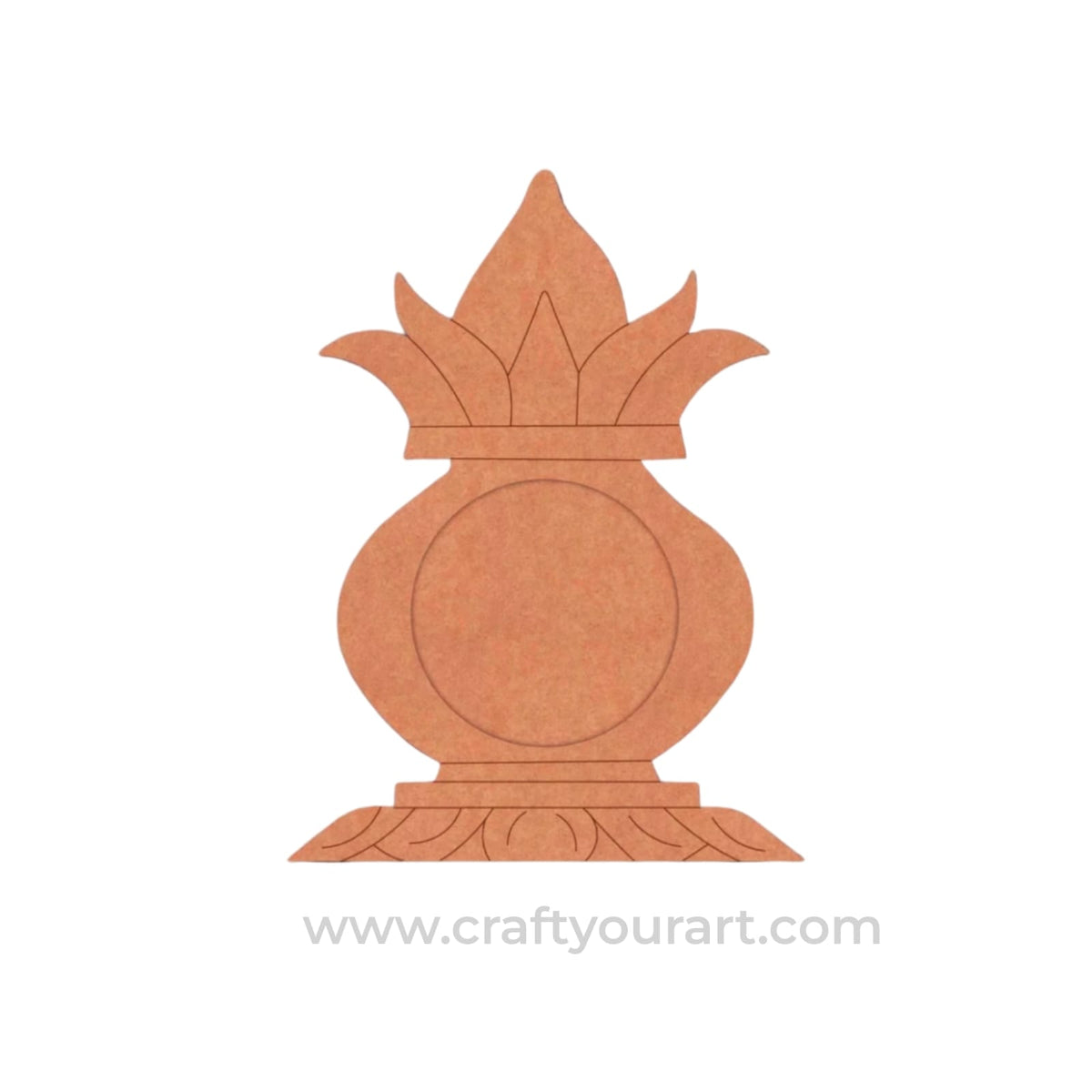 Kalash Matka Diya Tealight Holder Pre Marked MDF Design 1