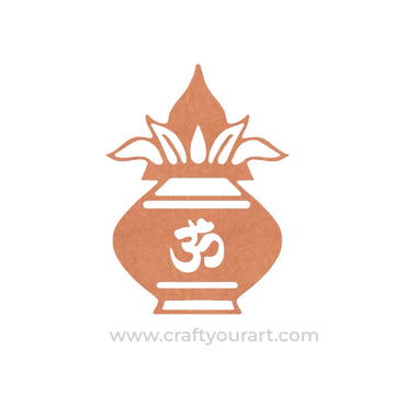 Kalash Matka Om Cutout MDF Design 1