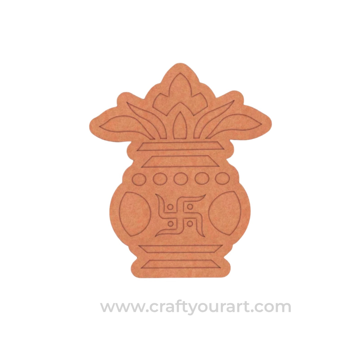 Kalash Matka Reusable Rangoli Base MDF Design 1