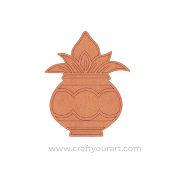 Kalash Matka Reusable Rangoli Base MDF Design 2