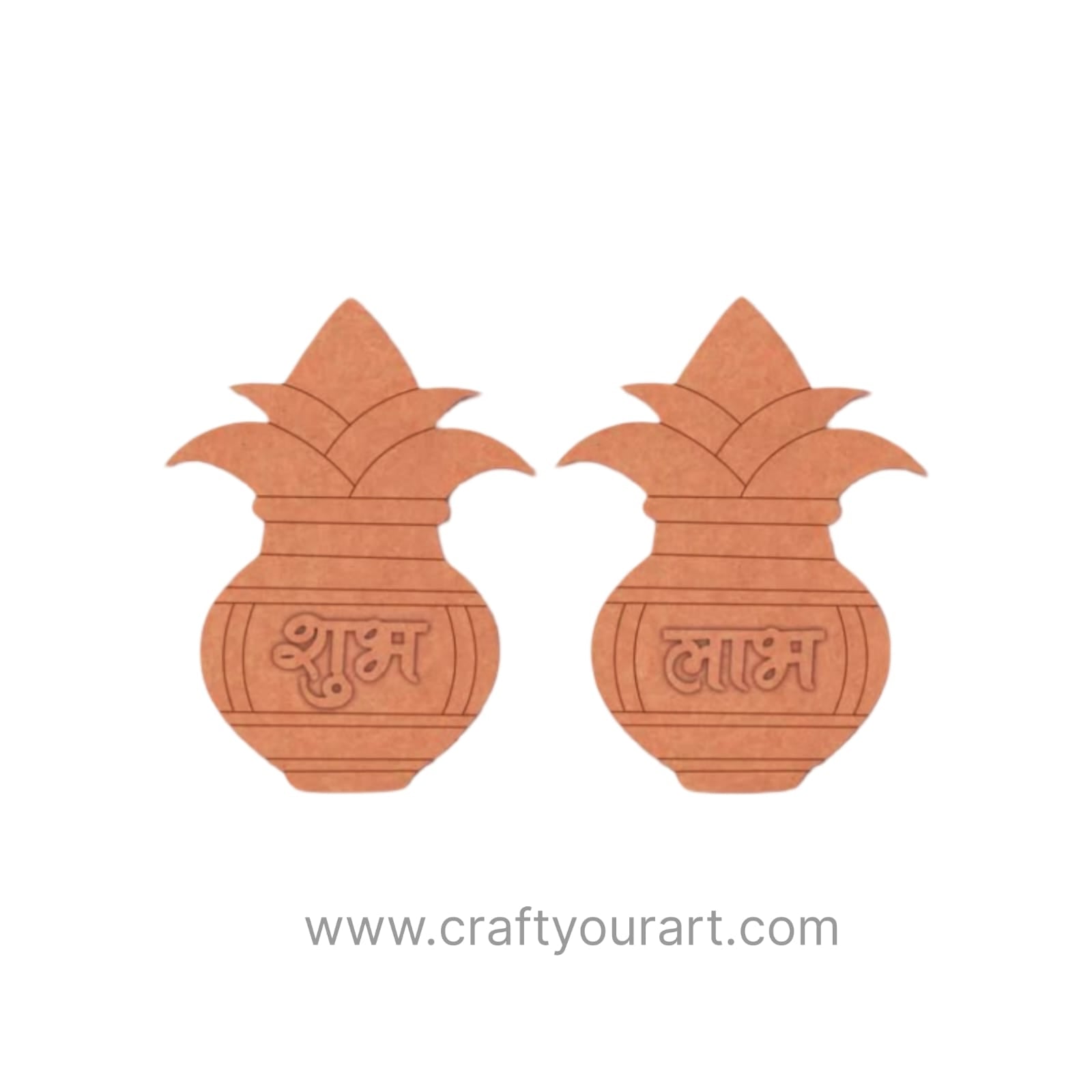 Kalash Matka Shubh Labh Base MDF Design 29