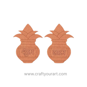 Kalash Matka Shubh Labh Base MDF Design 29