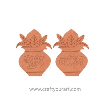 Kalash Matka Shubh Labh Base MDF Design 37