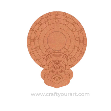 Kathakali Diya Tealight Holder Pre Marked MDF Design 1