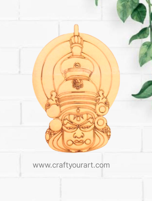 Kathakali Face with Inner Lines Design 12