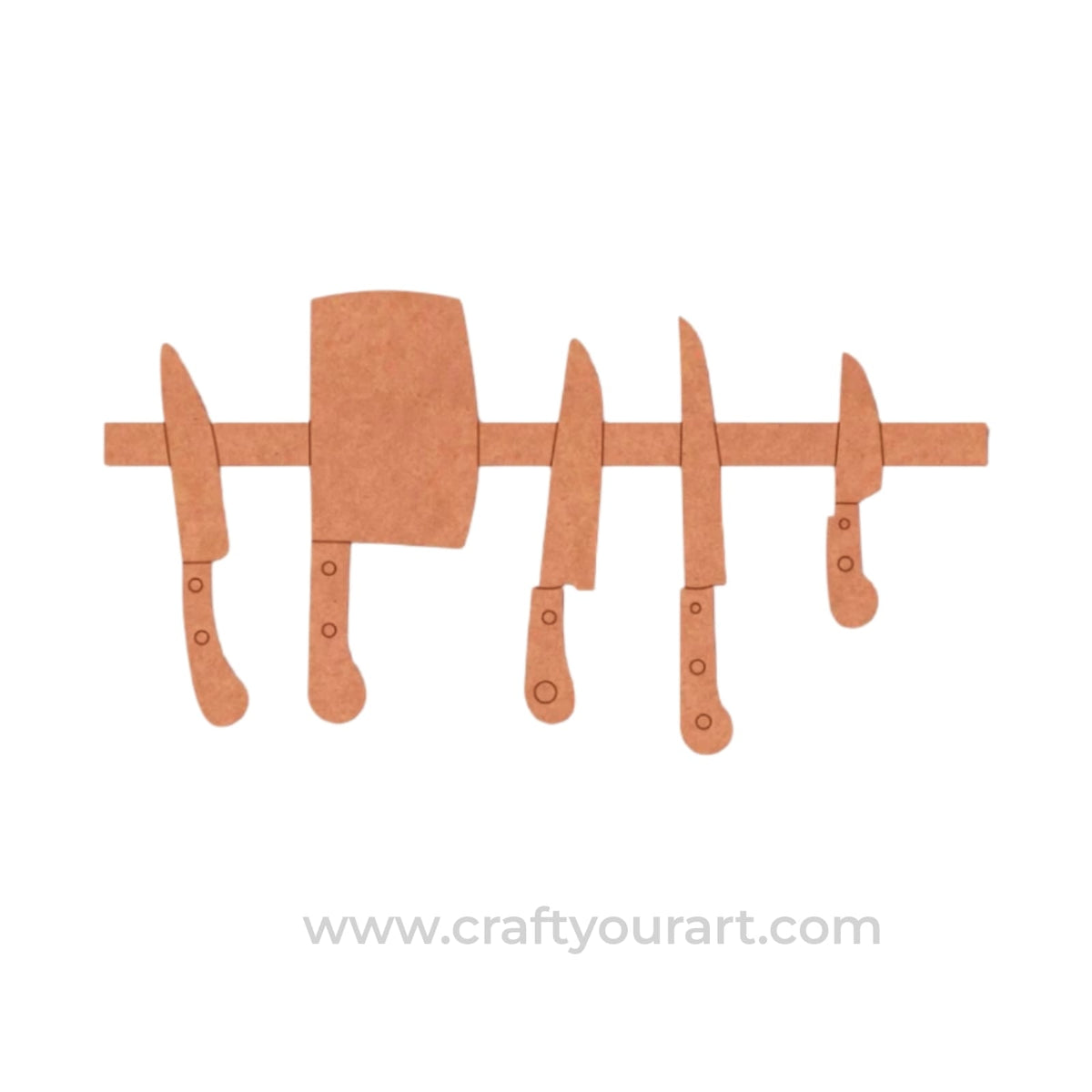 Kitchen Knives Pre Marked MDF Design 1