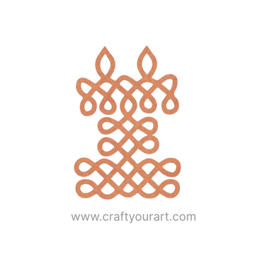 Kolam Muggu Pattern Cutout MDF Design 15