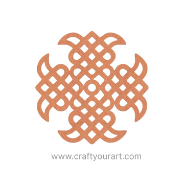 Kolam Muggu Pattern Cutout MDF Design 20