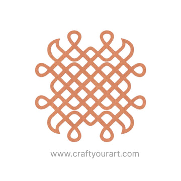 Kolam Muggu Pattern Cutout MDF Design 23