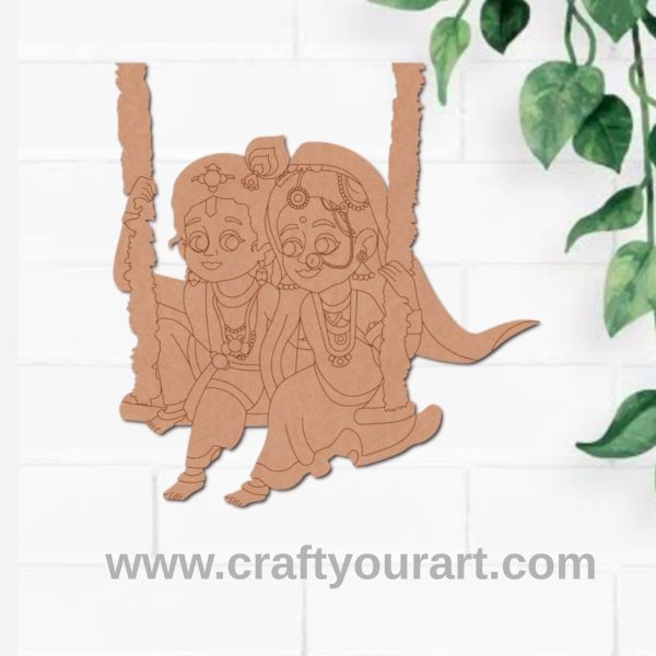 Krishna Ji Radha Pre Marked MDF Design 15