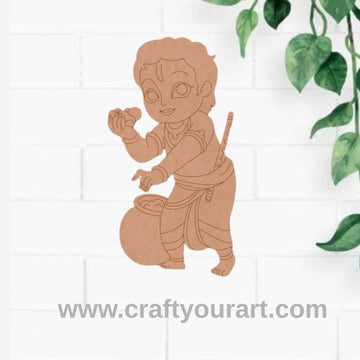 Krishna Ji With Makhan Pre Marked MDF Design 83