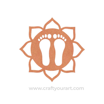 Lakshmi Feet Mandala Cutout MDF Design 1