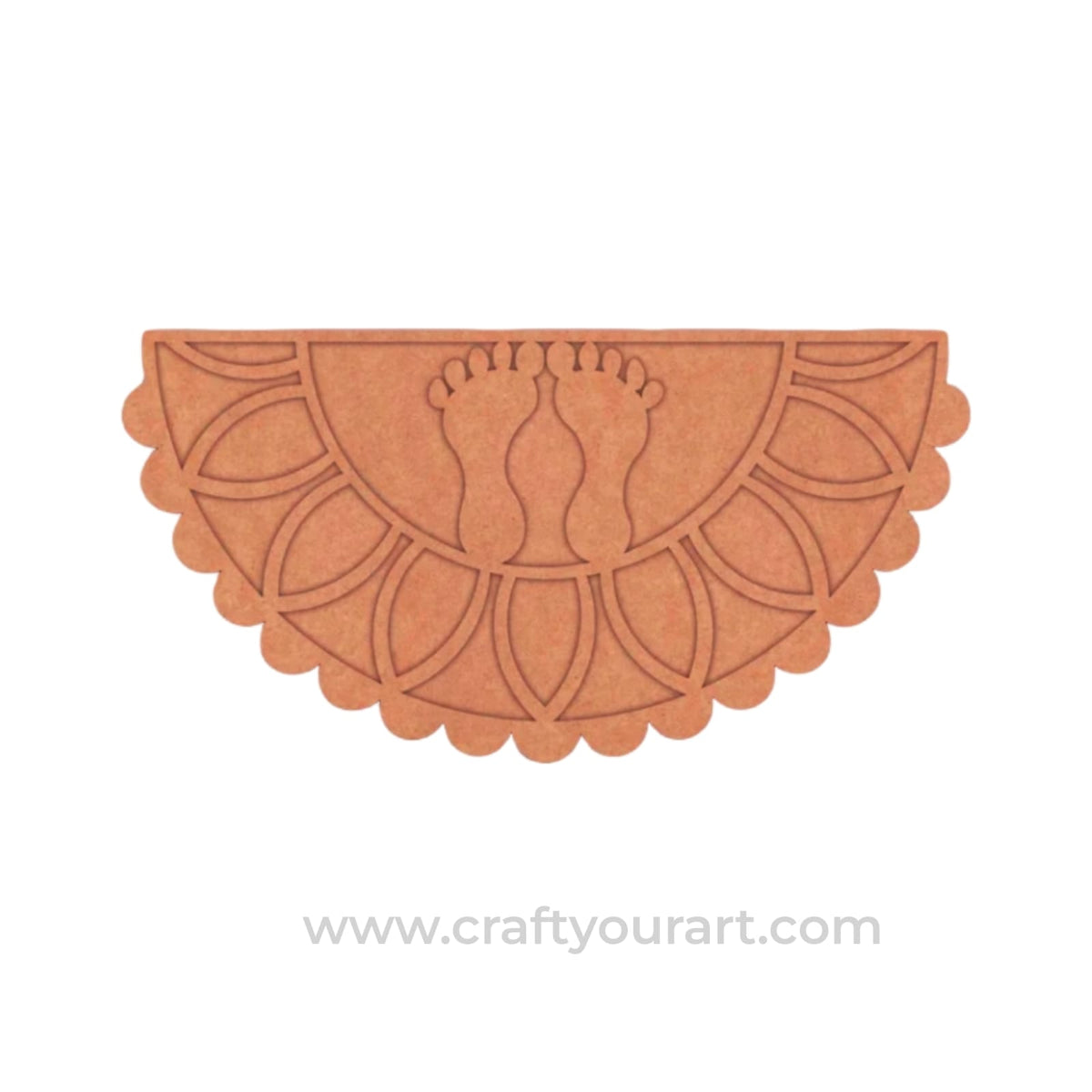 Lakshmi Paul Feet Mandala Reusable Rangoli Base MDF Design 1