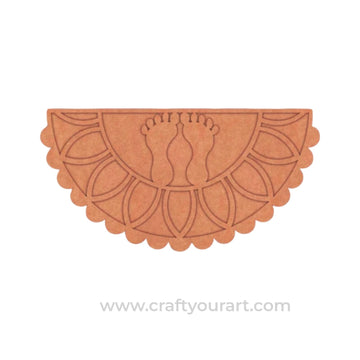 Lakshmi Paul Feet Mandala Reusable Rangoli Base MDF Design 1