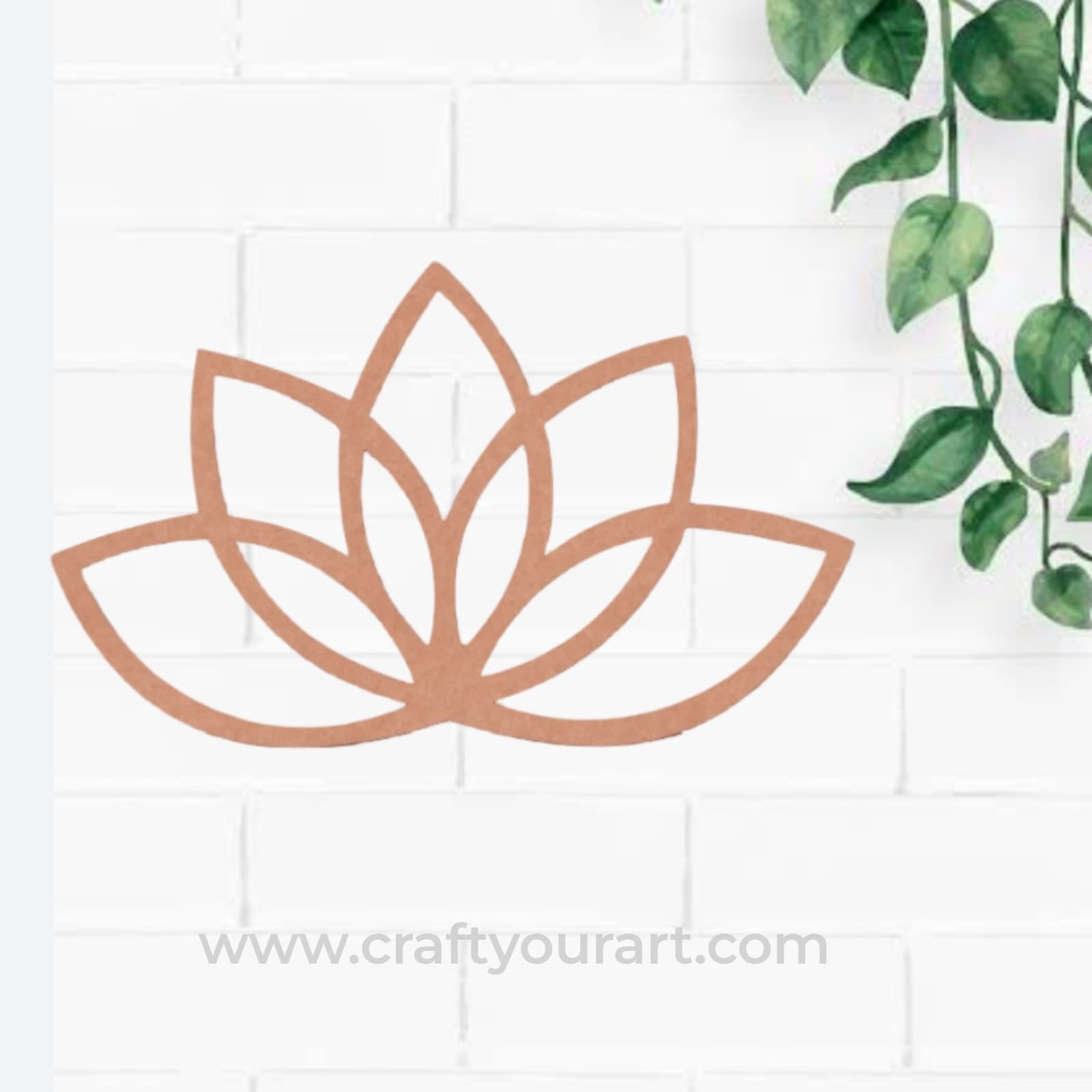 Lotus Cutout MDF Design 1