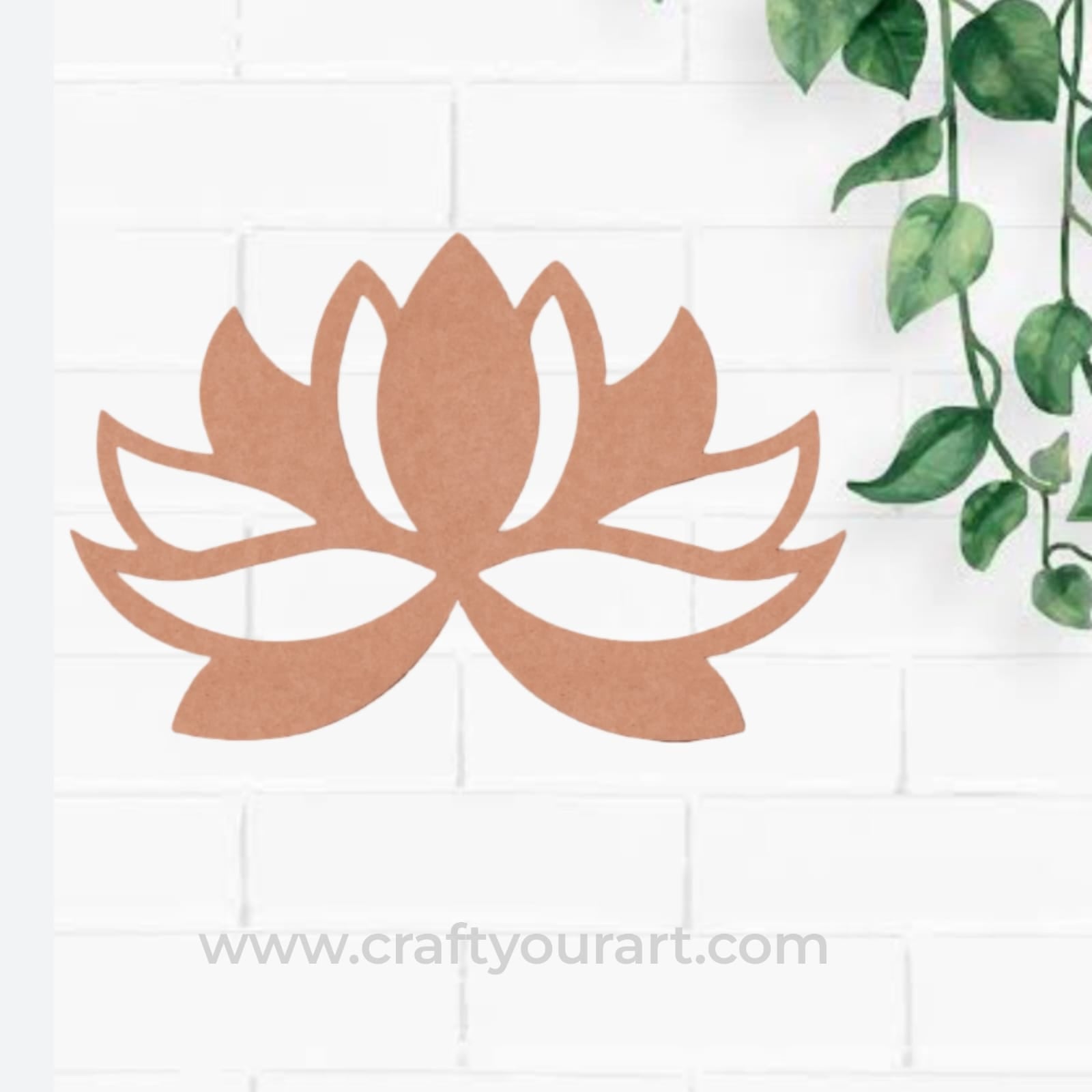Lotus Cutout MDF Design 2