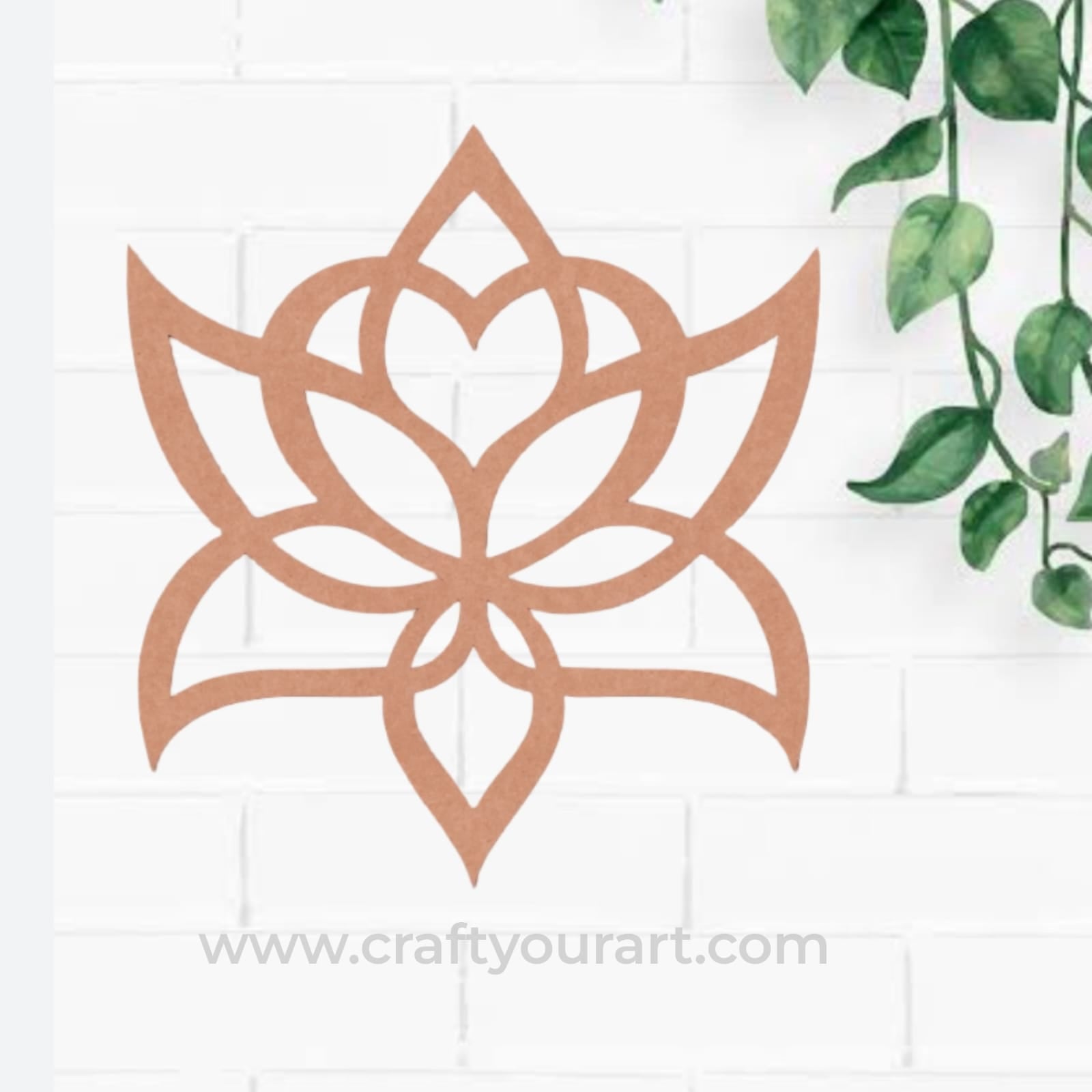 Lotus Cutout MDF Design 4