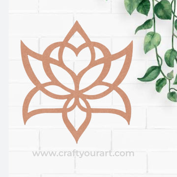 Lotus Cutout MDF Design 4