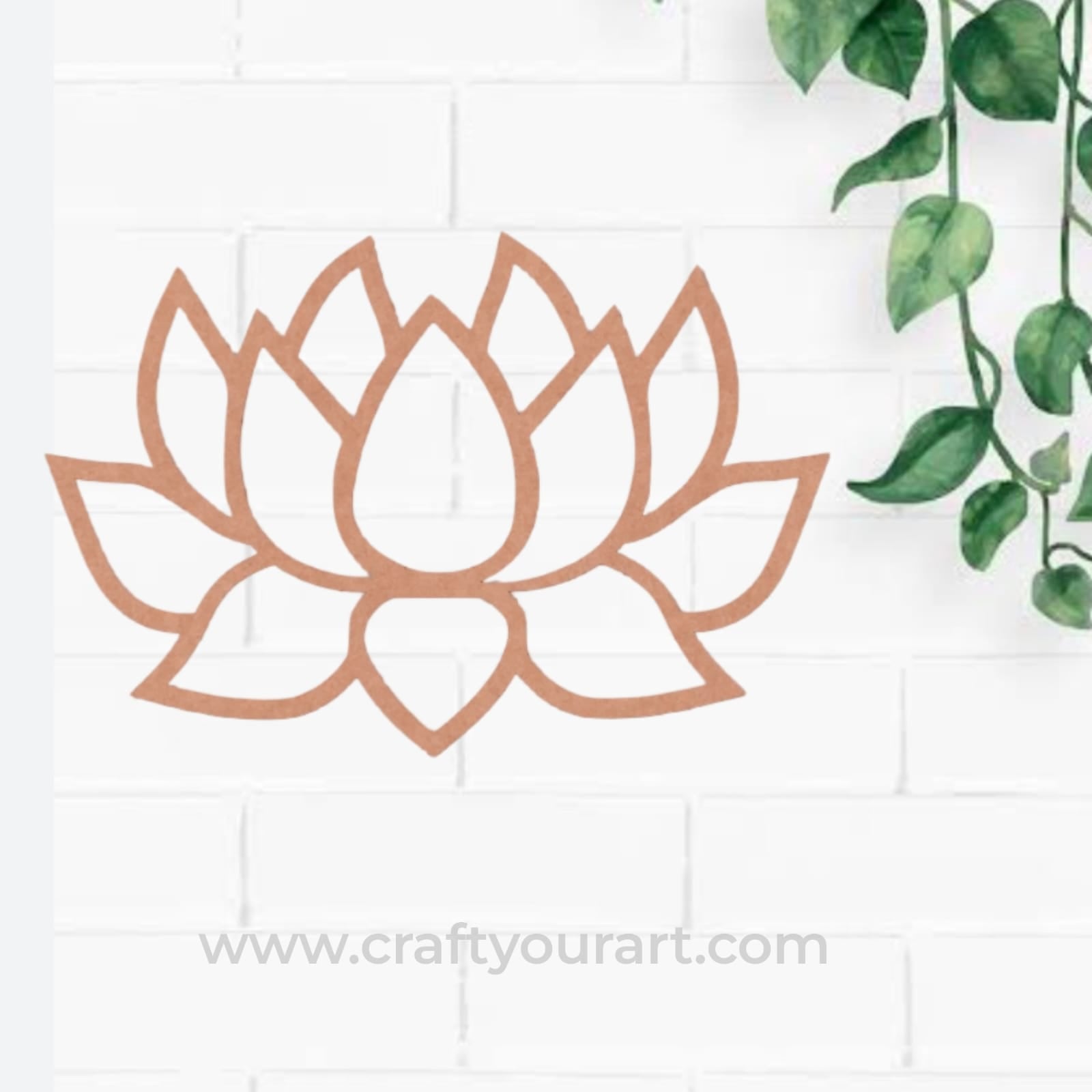 Lotus Cutout MDF Design 5
