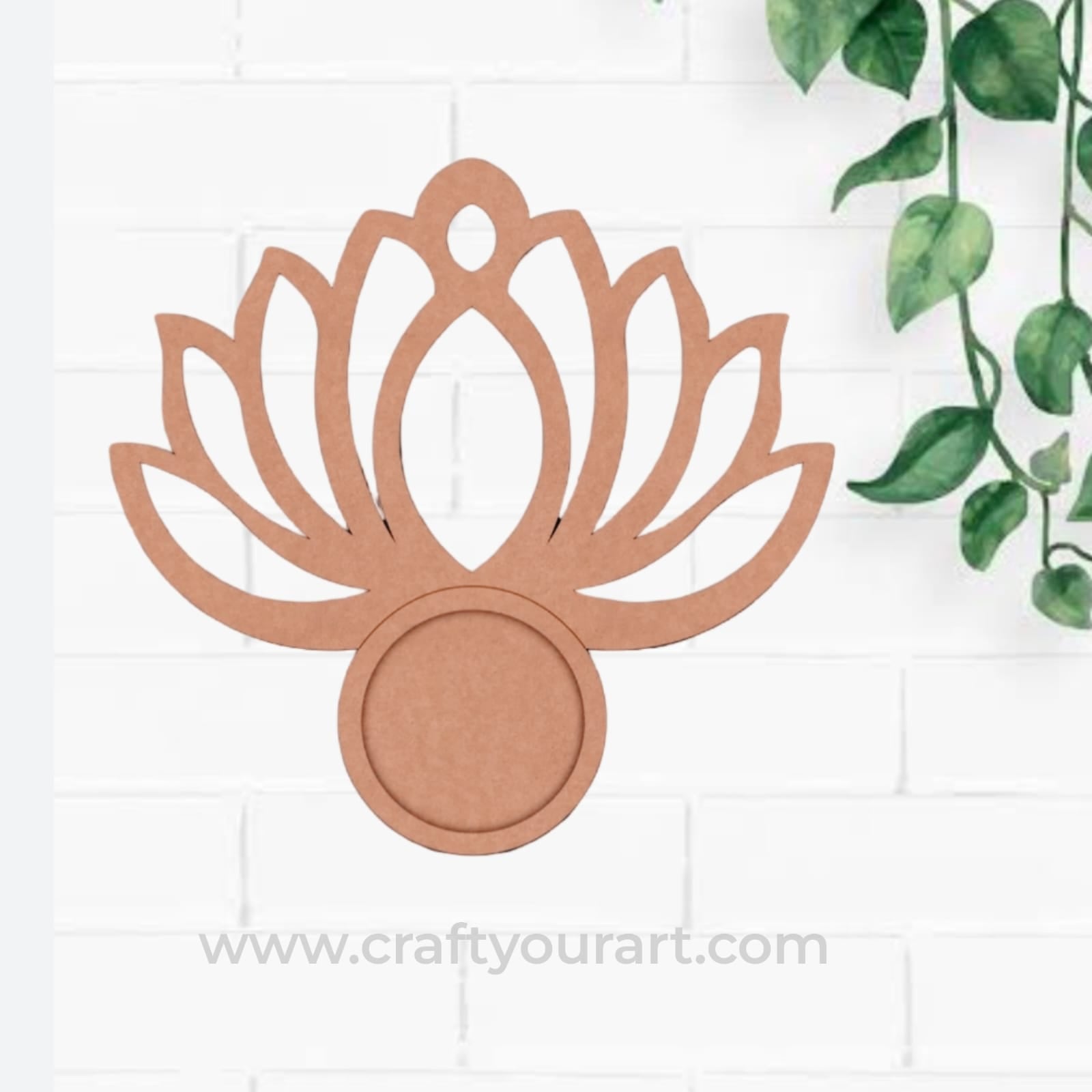 Lotus Diya Tealight Holder MDF Design 1