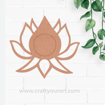 Lotus Diya Tealight Holder MDF Design 11