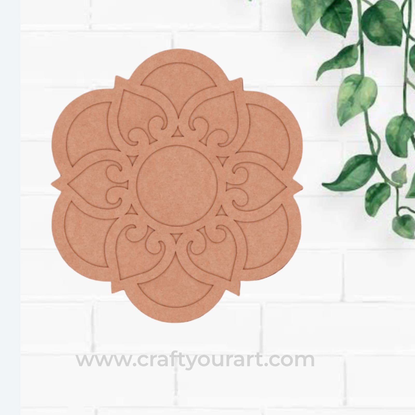 Lotus Diya Tealight Holder MDF Design 12
