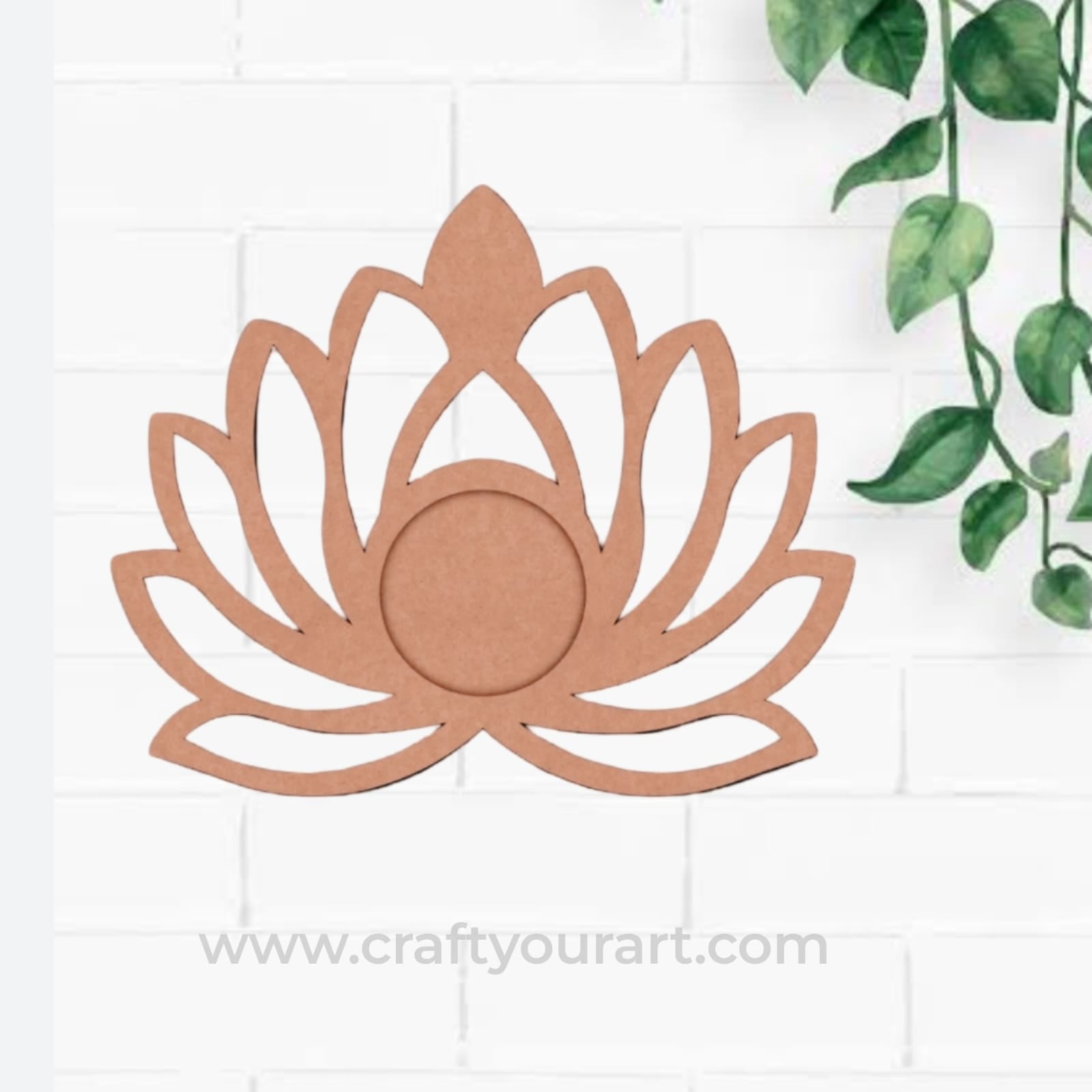 Lotus Diya Tealight Holder MDF Design 2