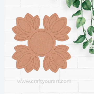 Lotus Diya Tealight Holder MDF Design 9