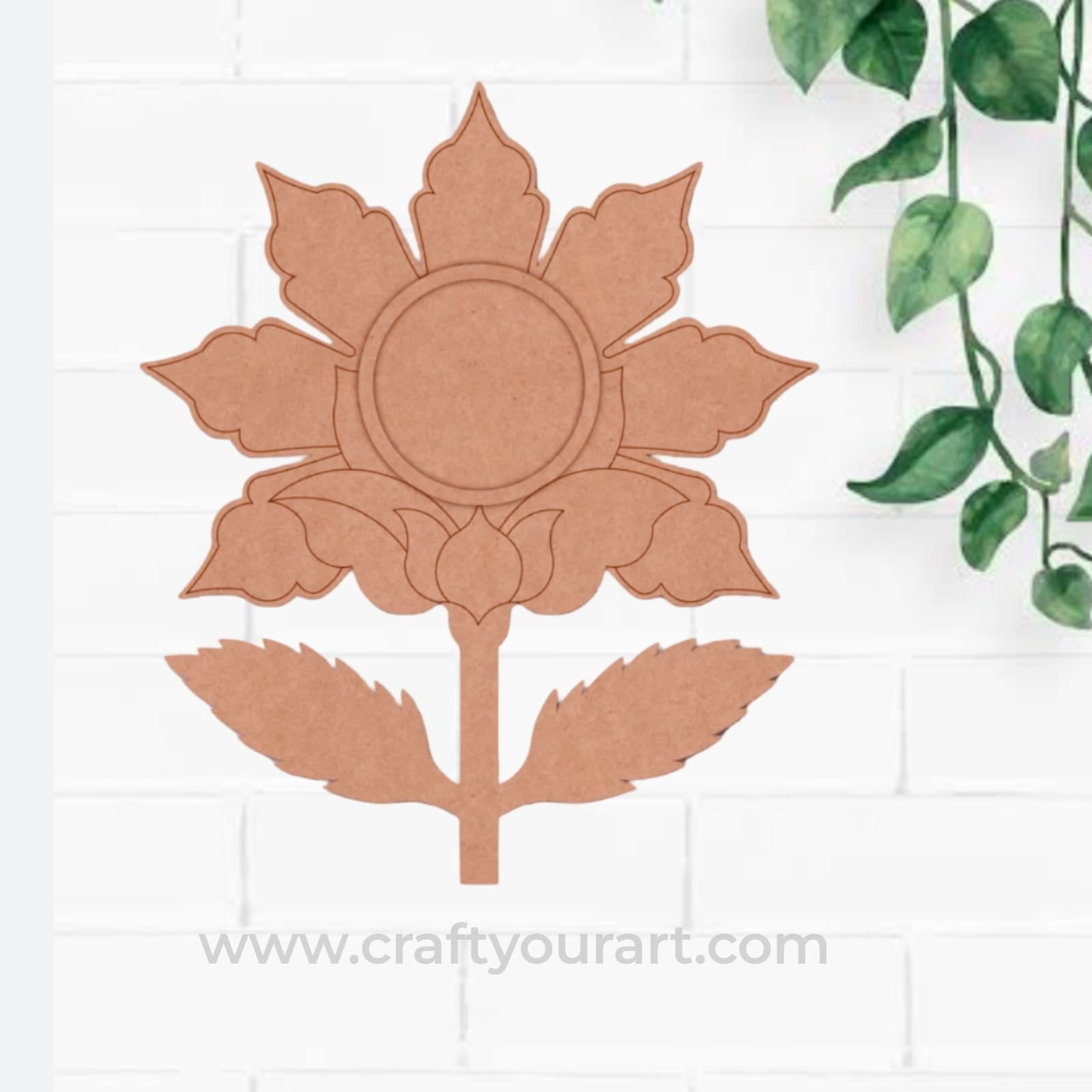 Lotus Diya Tealight Holder Pre Marked MDF Design 14