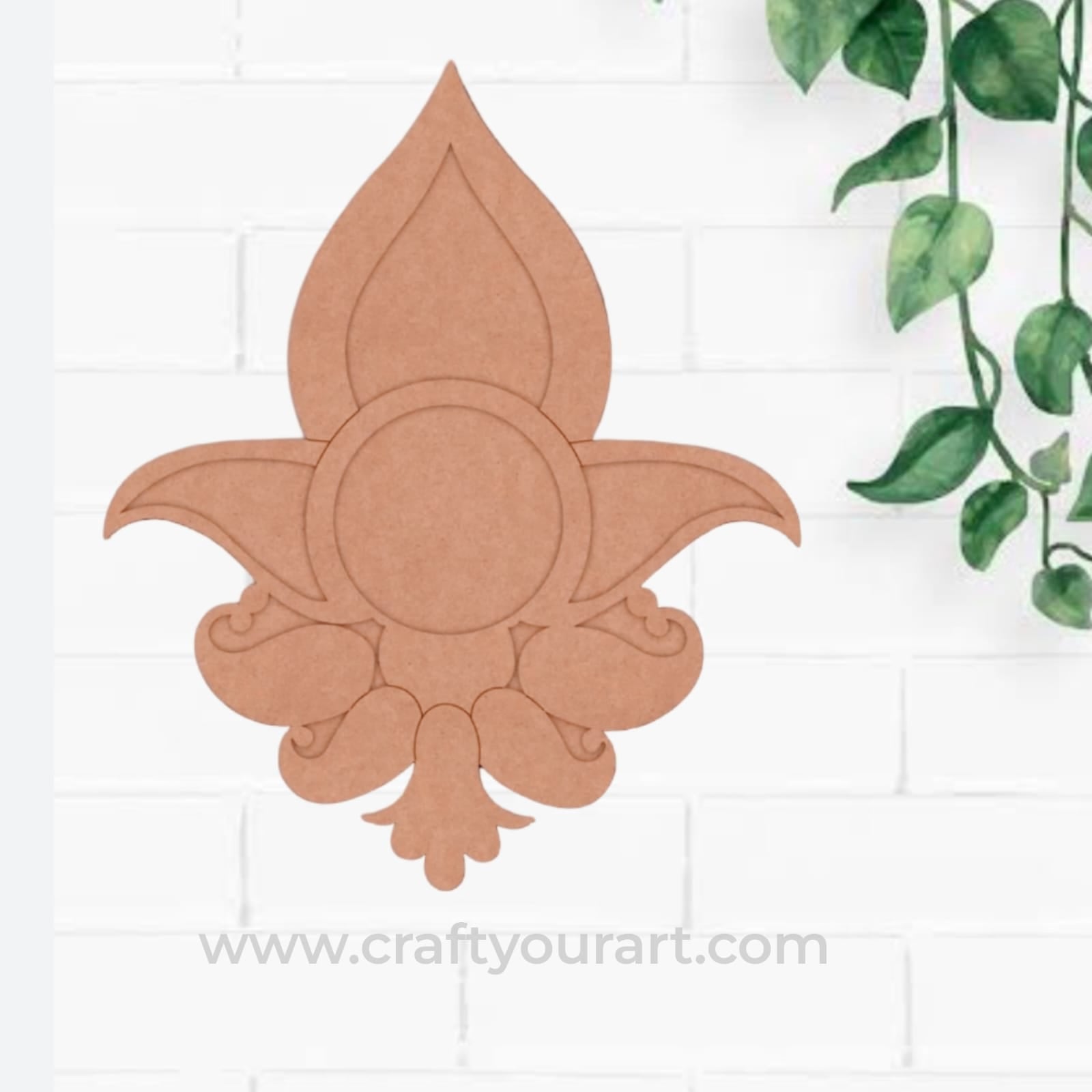 Lotus Diya Tealight Holder Pre Marked MDF Design 7