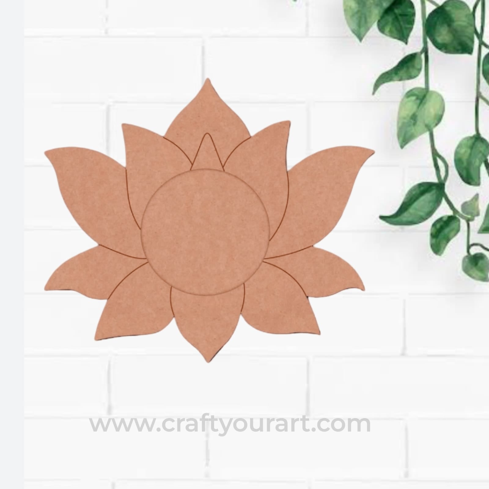 Lotus Diya Tealight Holder Pre Marked MDF Design 9