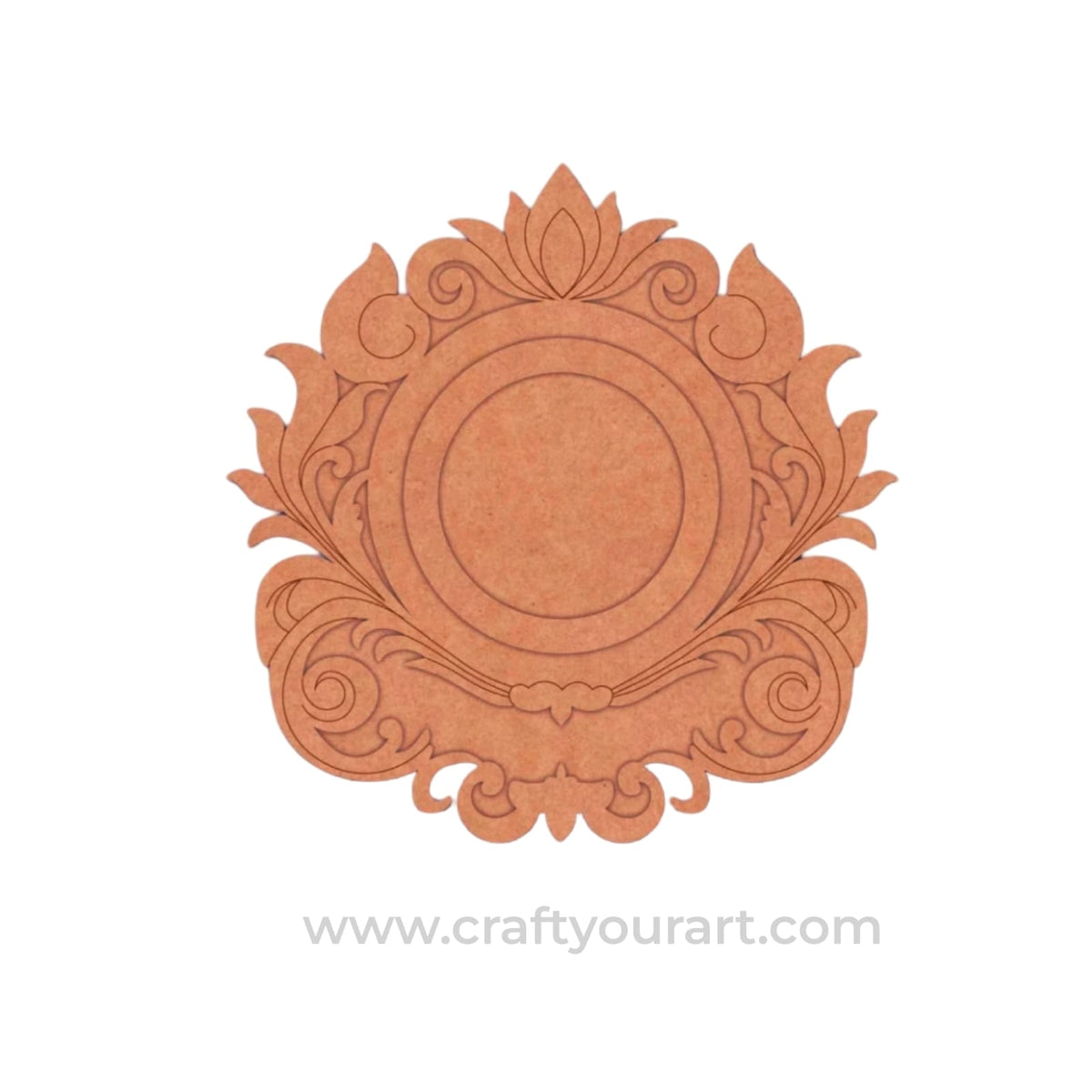 Lotus Floral Diya Tealight Holder Pre Marked MDF Design 2