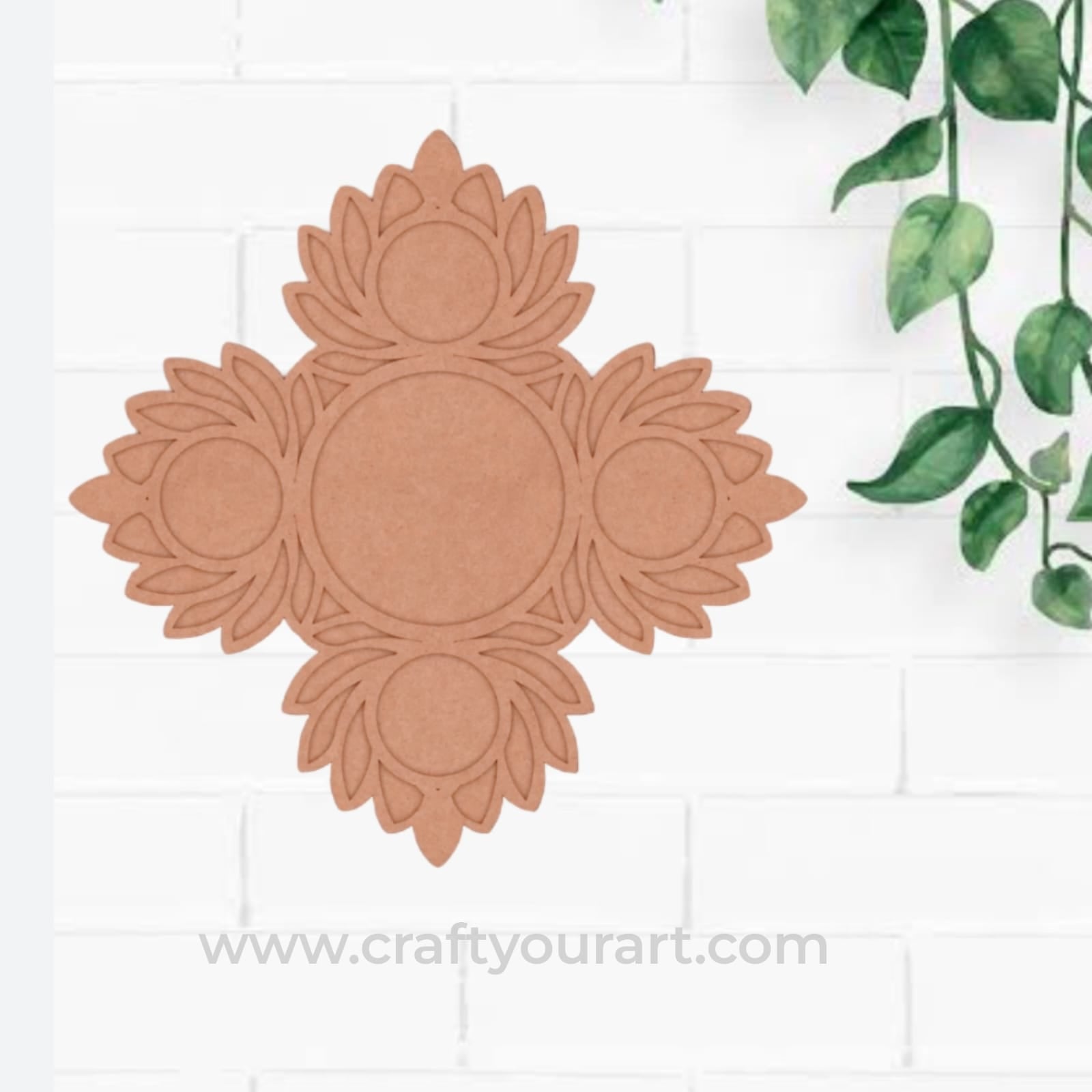 Lotus Multiple Diya Tealight Holder MDF Design 2