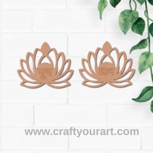 Lotus Shubh Labh Pre Marked Base MDF Design 4