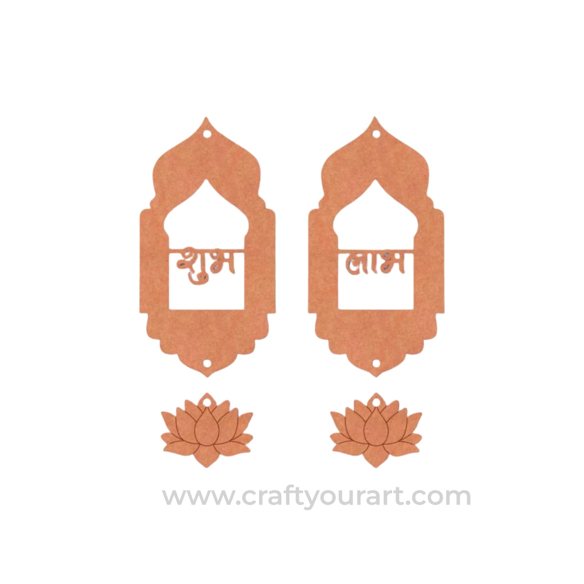 Lotus Shubh Labh Pre Marked Base MDF Design 73