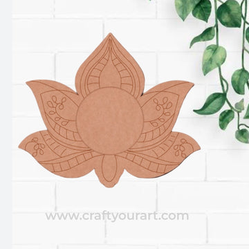 Lotus Diya Tealight Holder Pre Marked MDF Design 13