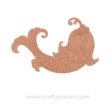 Madhubani Fish Pre Marked MDF Design 3