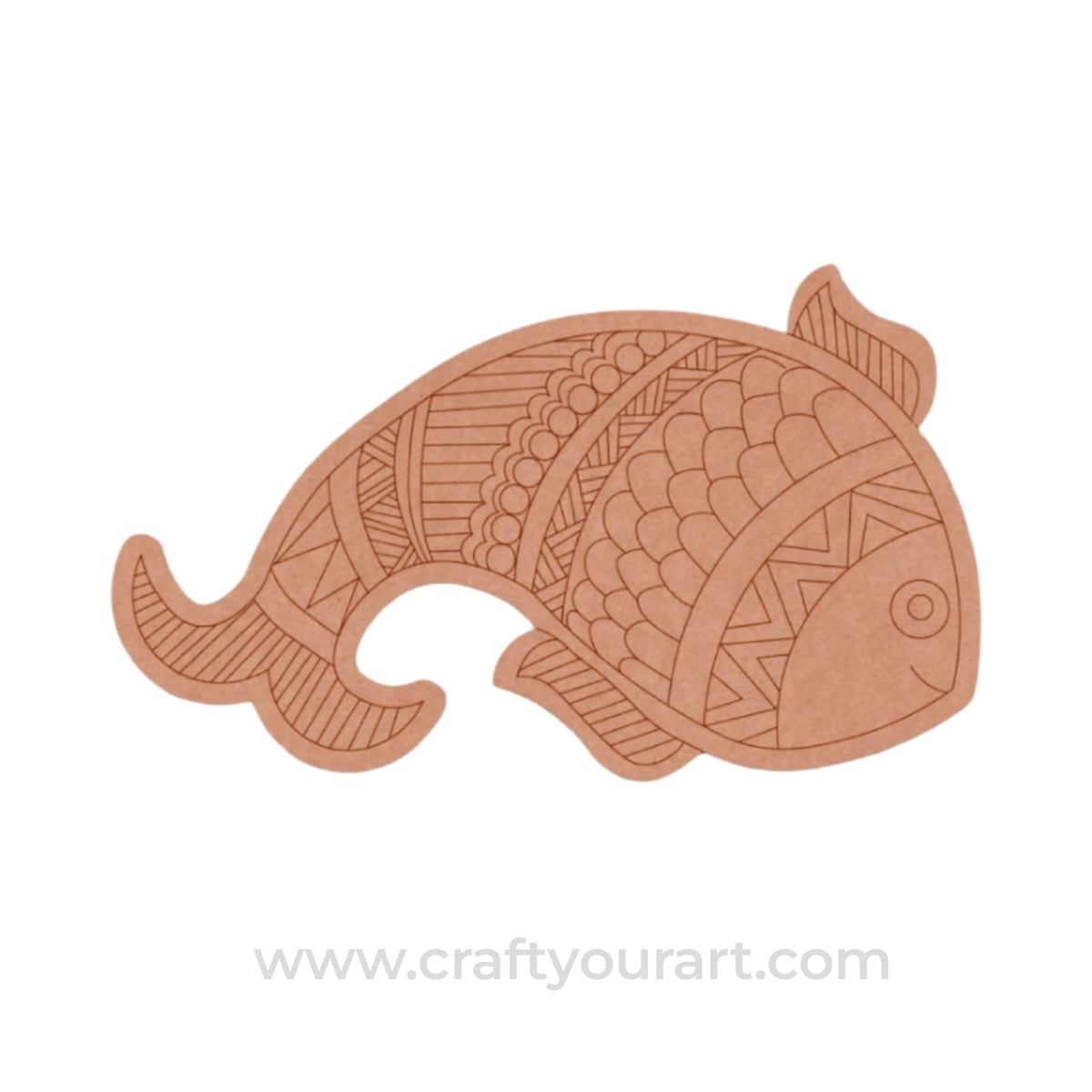 Madhubani Fish Pre Marked MDF Design 5