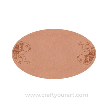 Madhubani Fish Pre Marked Nameplate MDF Design 1