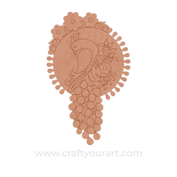 Madhubani Parrot Pre Marked Base MDF Design 1