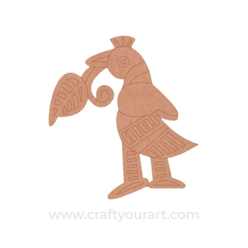 Madhubani Parrot Pre Marked MDF Design 1