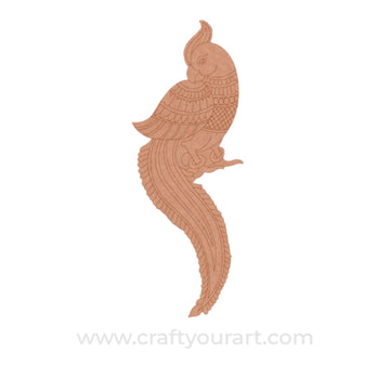 Madhubani Parrot Pre Marked MDF Design 3