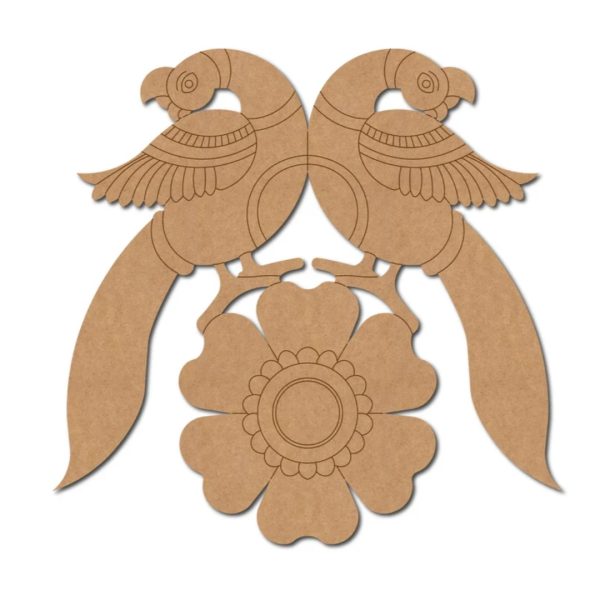 Madhubani Peacock Flower Pre Marked Design 26