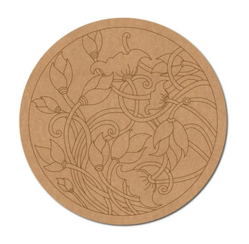 Madhubani Premarked Round base design 15