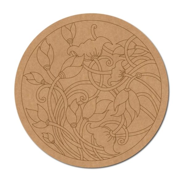 Madhubani Premarked Round base design 15