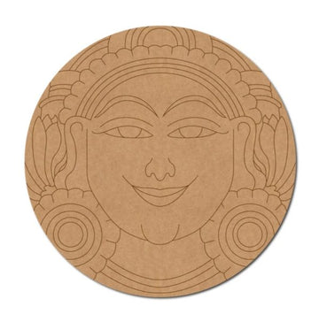 Madhubani Premarked Round base design 16