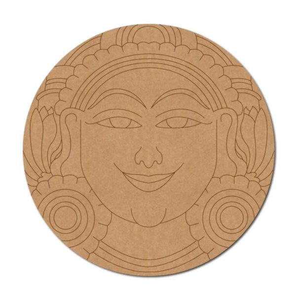 Madhubani Premarked Round base design 16